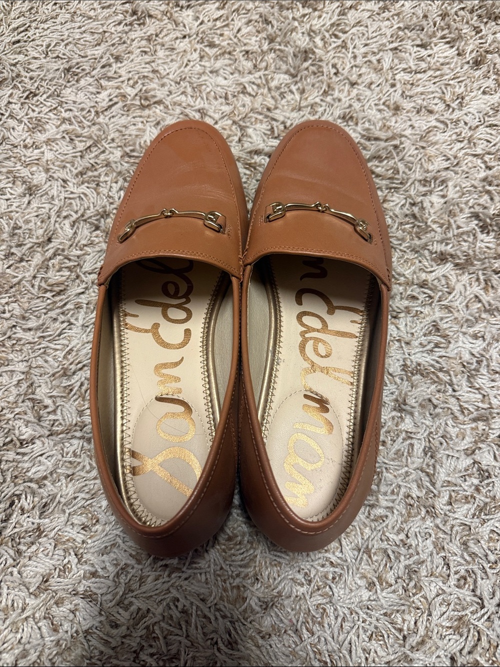 Sam Edelman Women's Tan Loraine Leather Loafers size 8.5